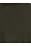 Özmarka New Season Khaki Soft Touch Oversize Women's Sweatshirt - 8