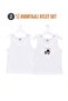 H&C 2-Pack Boys' Printed Unprinted 100% Cotton Thick Strap Undershirt White Soft Textured (1-14 Years)