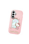 Samsung Galaxy A16 Compatible Case with Camera Protector Pink Silicone Couple Phone Case with Kitty Pattern - 3