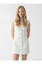 Nevavm Square Neck Tweed Mini Dress with a Difference - 2