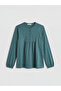 Original Oval Collar Embroidered Blouse - 4