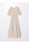 Original V-Neck Plain Short Sleeve A-Line Dress - 6
