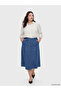 Esvab • Modern & Distinctive Jean Skirt with Drawstring Waist and Pockets - 2