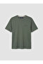 Southblue Khaki Crew Neck Embroidered Men's T-Shirt - 5