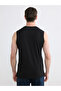 Original Oval Collar Printed Combed Cotton Men's Sleeveless T-Shirt - 4