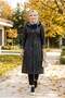 Women's Hooded Zippered Leather Black Hood - 6