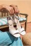 Women's White Ankle Strap Thin Heeled Open Toe Sandals - 4
