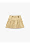 Slim Fit Cotton Napoleonic Buttoned Gabardine Mini Skirt - 5