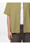 Xside Green Relax Fit Striped Men's Shirt - 3