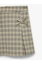 Pleated A-Line Plaid Skirt with Bow in Viscose Blend - 6