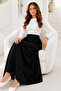 Layered Flared Skirt S2306 Black