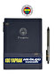 دفتر ملاحظات A5 مغلف بجلد صناعي مرخص، 100 ورقة، مقاس 14×21 سم، مسطر، مع قلم هدية