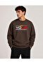 Your Best Harder Print Detailed Crew Neck 2 Thread Sweatshirt with Embroidery Detail