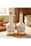 Ceramic Oil & Vinegar Bottle Set with Bamboo Tray 21 cm - 4