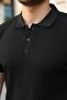 Men's button-down collar short sleeve knit t-shirt - 4