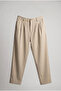 Men's Relaxed Fit Double Pleated Elastic Waist Trousers - 5