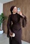 Elizya Lace Evening Dress Set Brown - 2