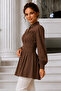 Wide Belted Shirt S0134 Brown - 3