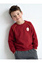 Lcw Kids Red Embroidered Boys' Sweatshirt - 2