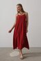 Strappy Long Bell Dress - Burgundy - 3