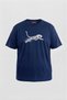 Navy Blue 100% Cotton Oversized Plus Size Men's Printed T-Shirt - 3XL 4XL 5XL 6XL 7XL 8XL 9XL 10XL 11XL T-Shirt - Relaxed Fit - 5
