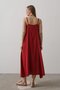 Strappy Long Bell Dress - Burgundy
