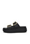 Women's Gen-FF Max Buckle Tumbled-Leather Two-Bar Slides