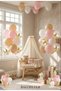 20-Piece Macaron Pink Sand White Gold Confetti Balloon Set 11 Inch Birthday Party Decoration - 2