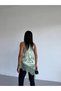 Women's Çağla Green Halter Neck Lace Embroidered Asymmetrical Satin Blouse Hzl26S-Fry123901 - 6