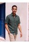 Rmz Gi̇yi̇m Farkiyla Standard Fit 100% Linen Men's Shirt