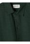 Özmarka New Season Green Regular Fit Dobby Men's Shirt - 7