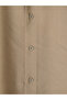 Özmarka New Season Beige Regular Fit Dobby Men's Shirt - 6