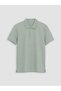 Vizyon New Season Green Polo Collar Men's Pique T-Shirt - 5