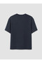 Navy Blue Loose Fit Soft Touch Men's T-Shirt - 6