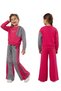 Girls' Set Children's Long Sleeve Fsy Denim Pants with Sleeves and Denim Jeans Detail - 6