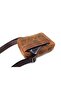 Men's Crazy Tan Genuine Leather Shoulder Strap Messenger Bag Shoulder Bag - 4