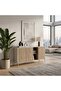 Ventro Modern Console - 150 x 44 x 80 CM- Natural Oak/ Beige - M.T.29796.2-2 - 2