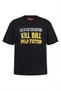 Black 100% Cotton Oversized Plus Size Men's Printed T-Shirt - 3XL 4XL 5XL 6XL 7XL 8XL 9XL 10XL 11XL T-Shirt - Relaxed Fit - 5