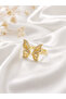 Women's Zircon Stone Butterfly Model Gold Ring
