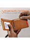 محفظة رجالية نحيفة من الجلد الأصلي مع خاصية حجب RFID، محفظة ثنائية الطي للجيب الأمامي بتصميم بسيط - 4