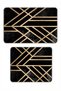 Bath Mat Set of 2 with Non-Slip Base and Washable 60X90 cm - 50X60 cm - 2