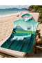 Printed Towel Poncho, Unisex, 80X100 Oversize Beach Pool and After-Bath - Costa Rica Is Tropical-Defoludur - 5