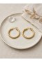 316L Steel Gold Color 28 mm Hoop Earrings - 2