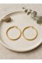 316L Steel Gold Color 36 mm Hoop Earrings - 2