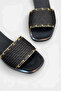 Women's Flat Slippers Black Daily Knitted New Season M500 - 3