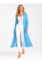 Long Thin Knitwear Cardigan Straight Cut Seasonal Loose Cardigan with Slit Detail