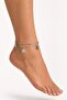 Silver Color Top Sf 3 Clover Steel Anklet Stylish Trend Design Gift - 3