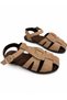 Women's Suede Textured Closed Front Flat Sole Comfortable Stylish Daily Sandals - 3