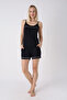 Thin Strap Basic Women's Shorts Pajama Set