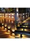 4-Piece Solar Wall Lights Outdoor Sunlight Sensor Waterproof LED Sconces Modern Deck Porch Lighting Decorative Home Patio Lights - 2